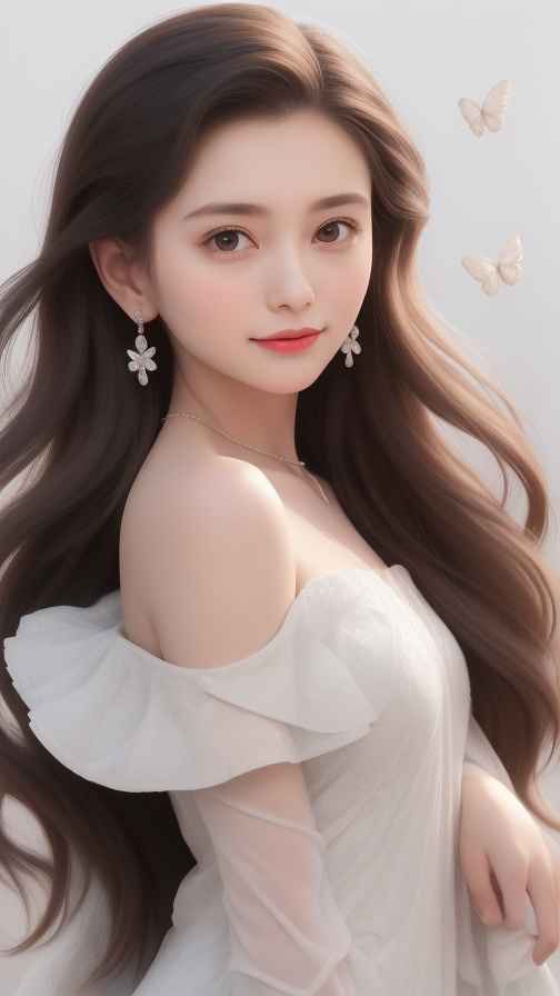 酷酷的白色衣服人像