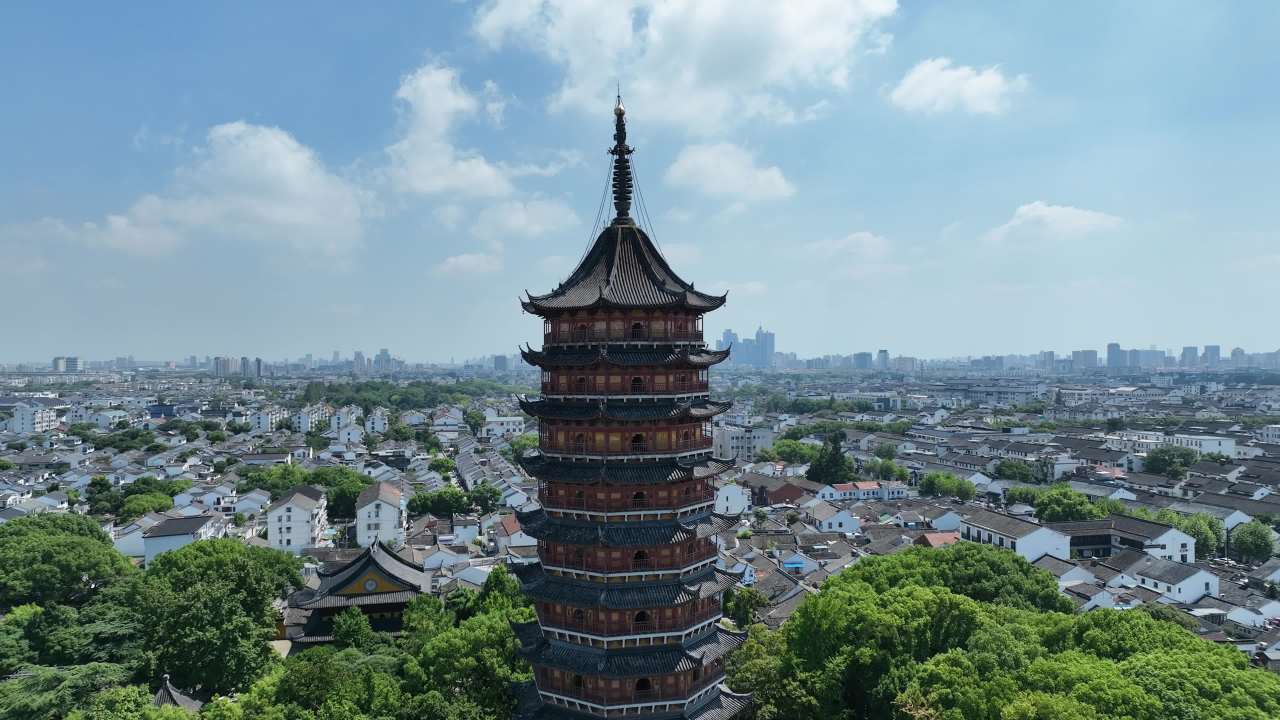 4K航拍苏州古城区