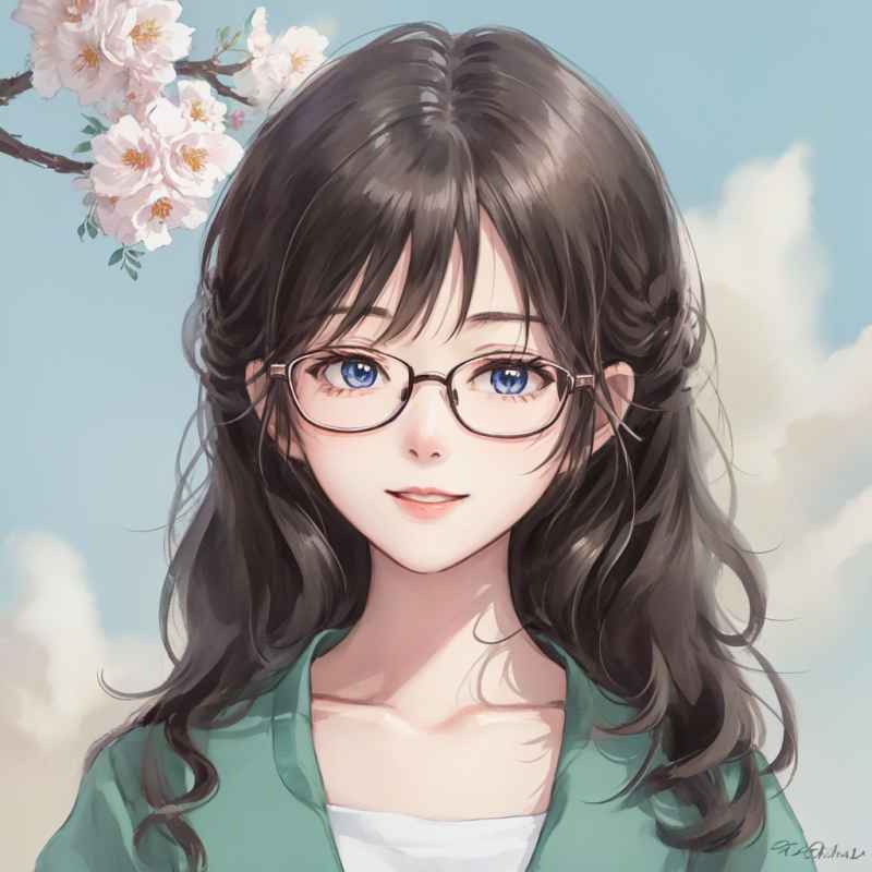 清新女孩插画设计