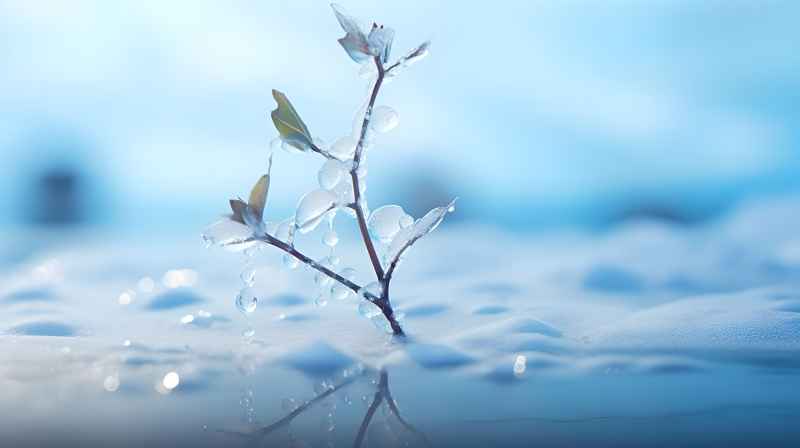 雪花，背景图景色唯美 10