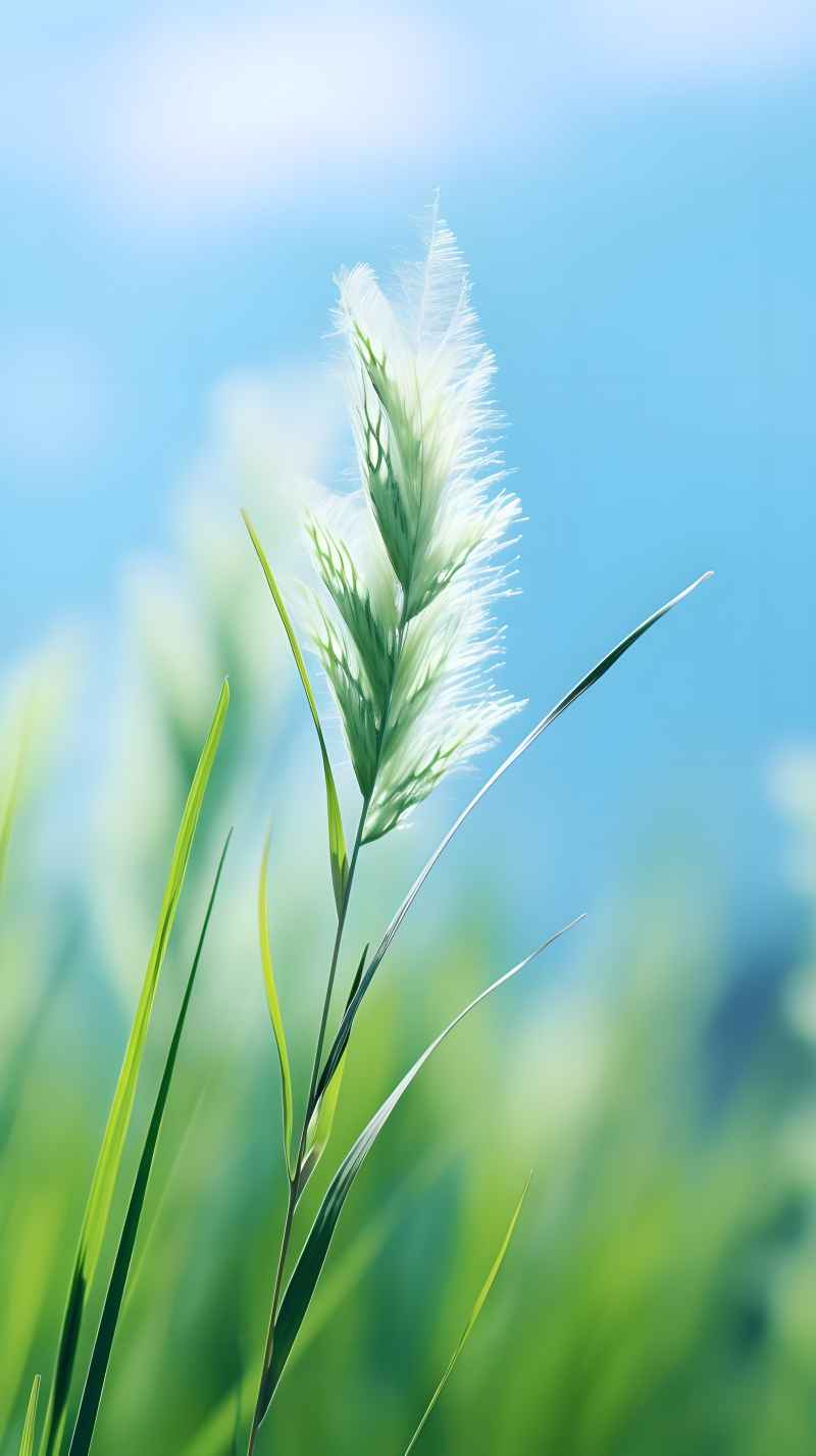 绿色唯美自然小草背景图 23