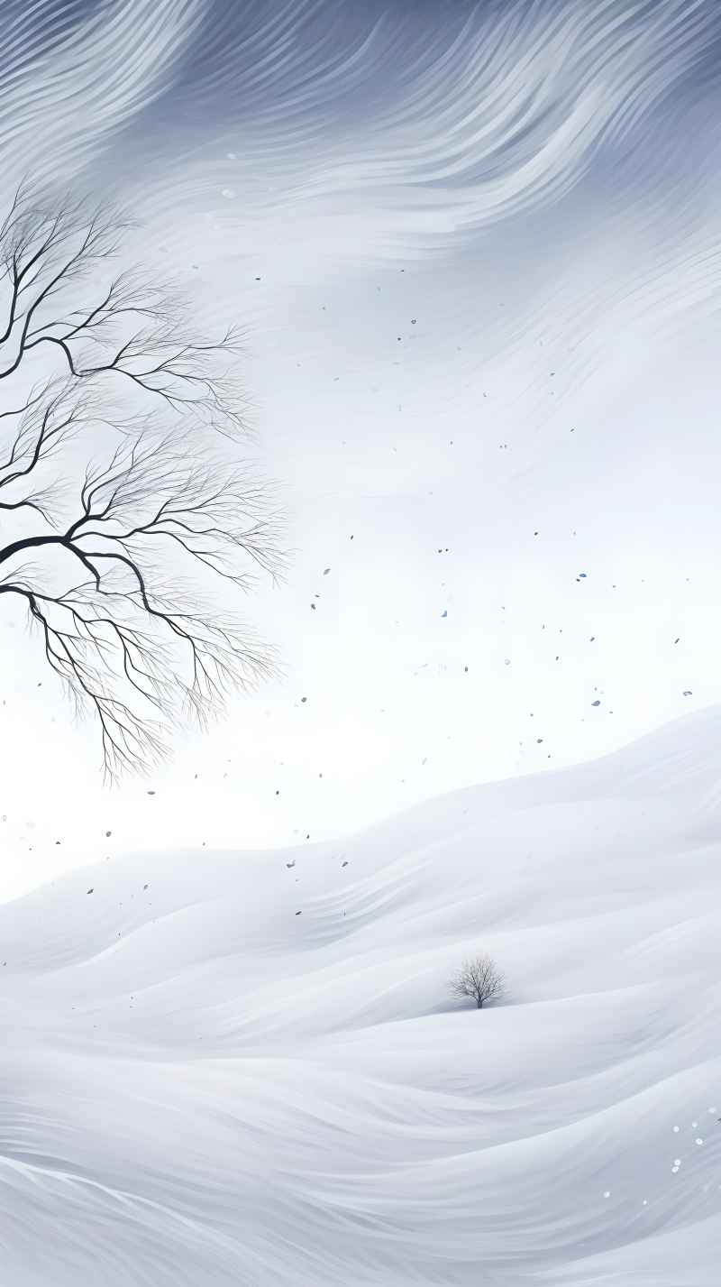 冬季冬天雪景唯美背景 3