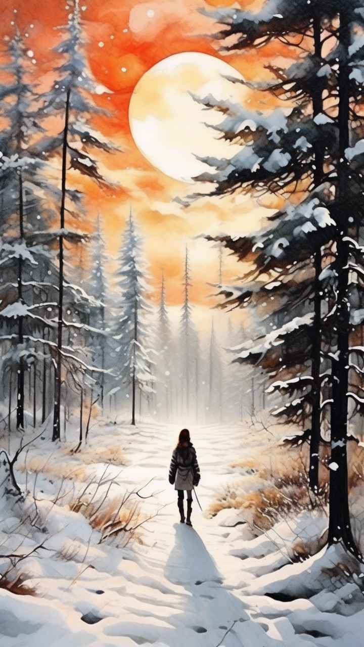 插画冬季背景图 37