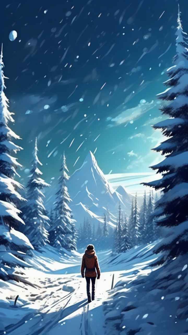 插画冬季背景图 58