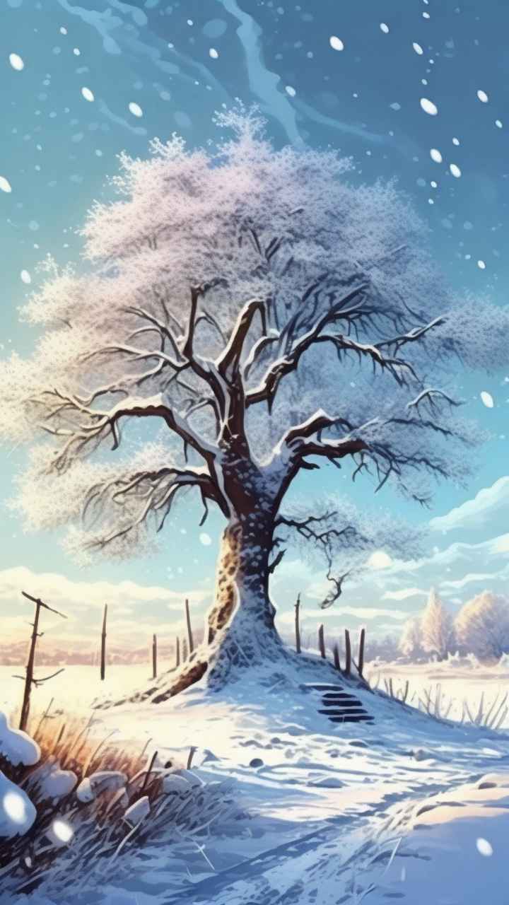 雪景户外背景 5