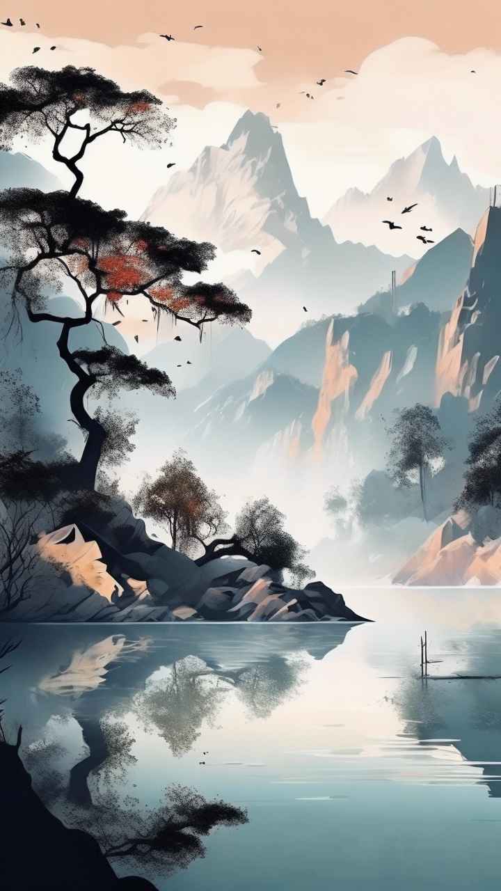 山水画国风背景 9