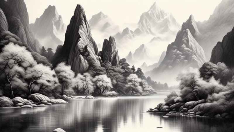 山水风景插画 56