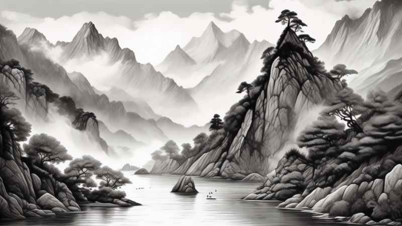 山水风景插画 25