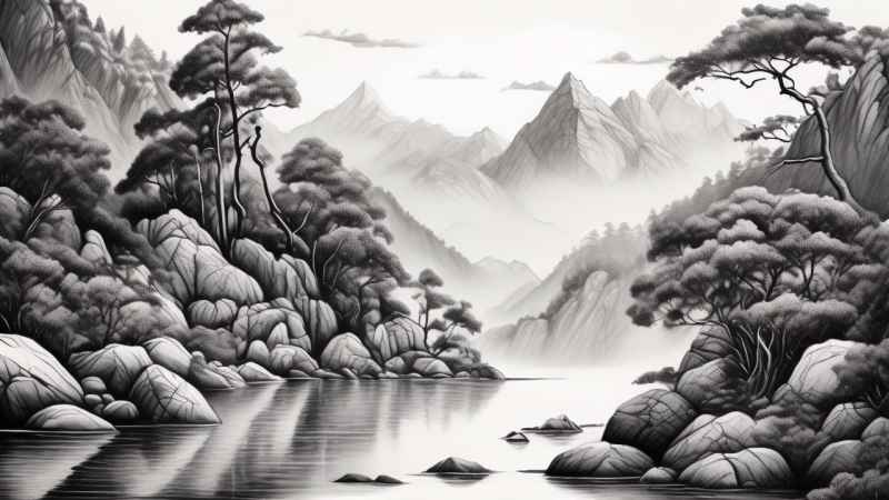 山水风景插画 21