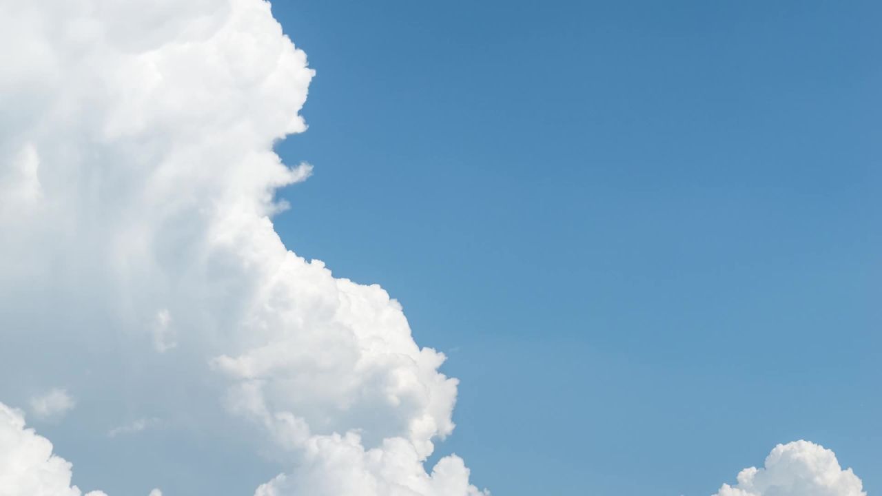 天气晴朗蓝天白云延时摄影 5