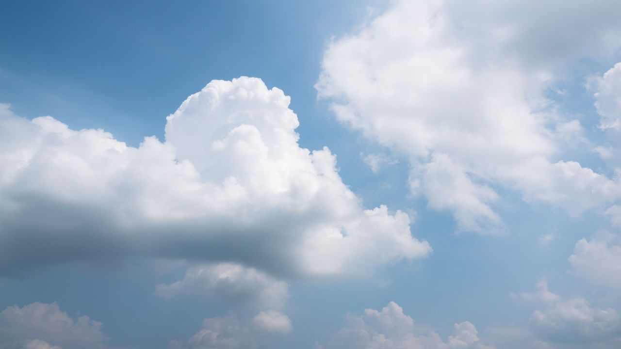 天气晴朗蓝天白云延时摄影 26