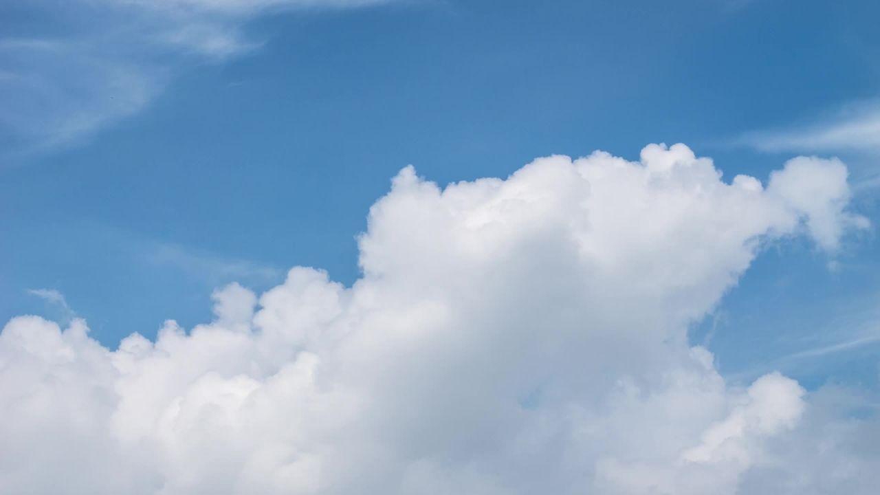 天气晴朗蓝天白云延时摄影 37