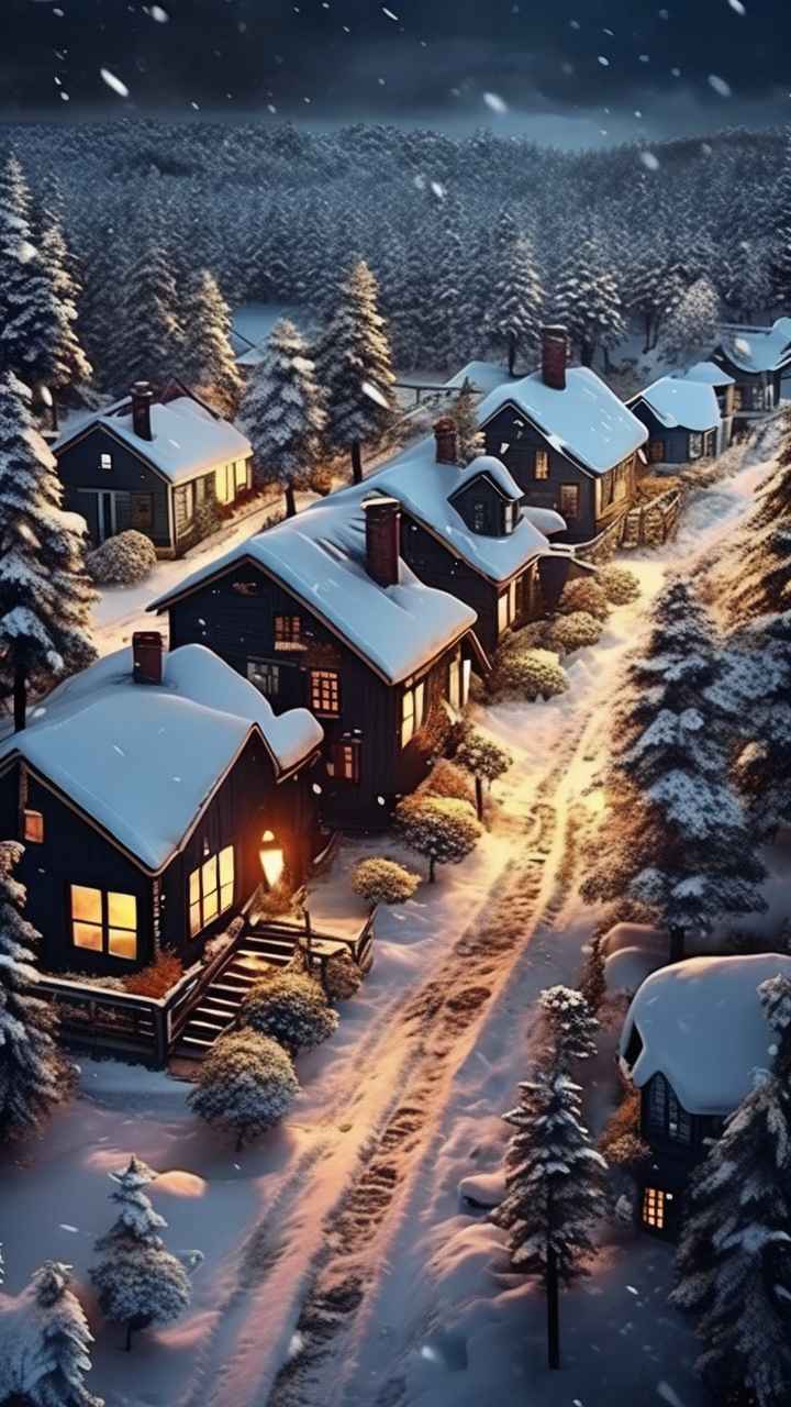 冬季插画美景图 2