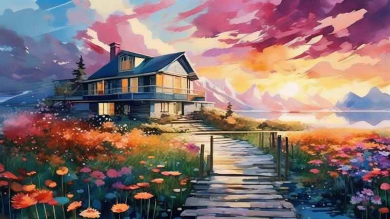 充满活力的绿洲在它的后院各种花 33