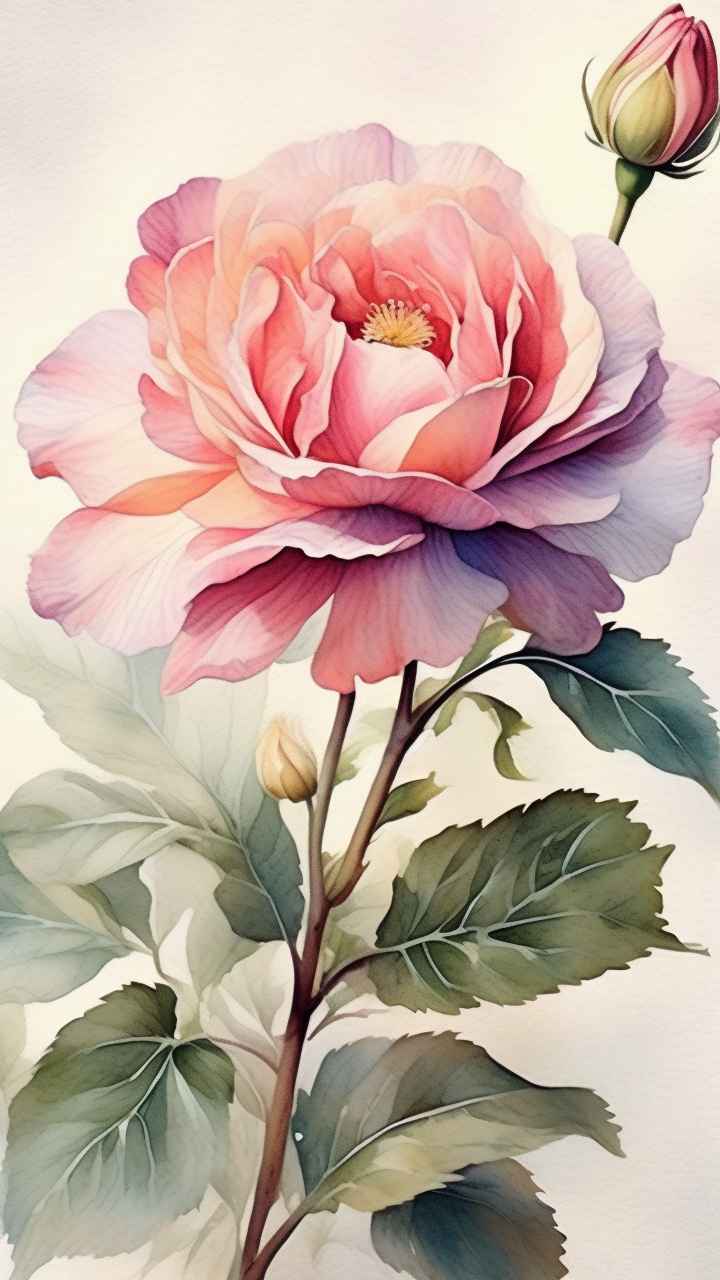 鲜花手绘精致优雅插画 26