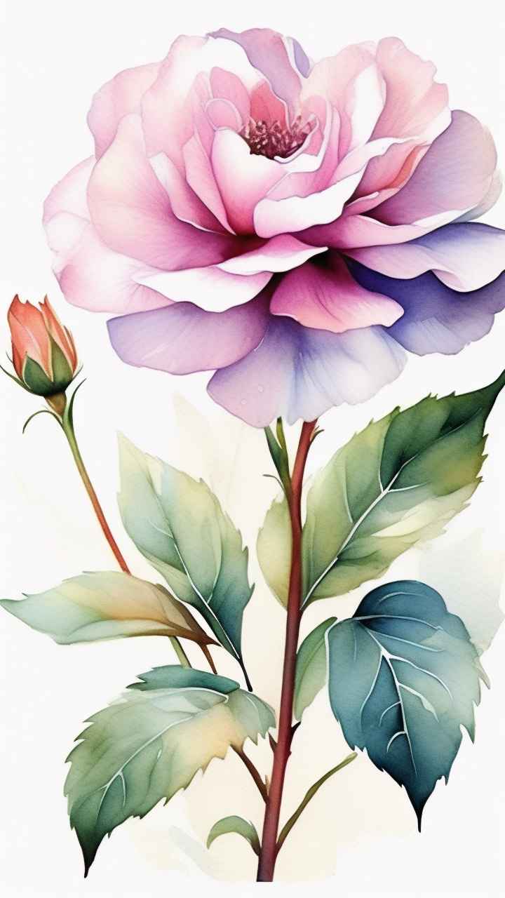 鲜花手绘精致优雅插画 25