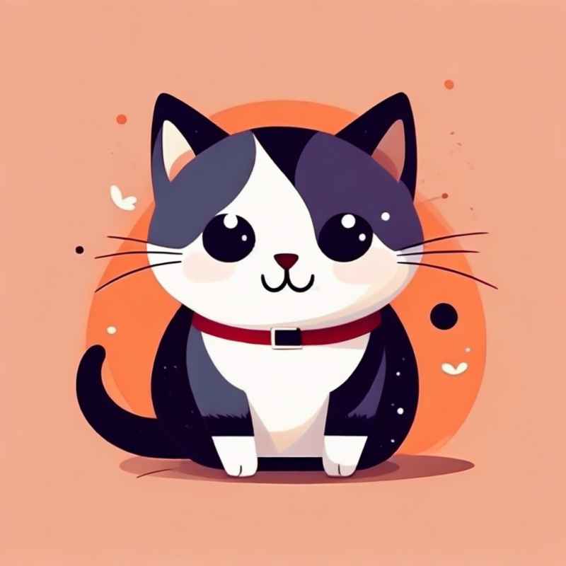小花猫唯美插画 3