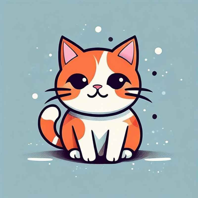 小花猫唯美插画 61