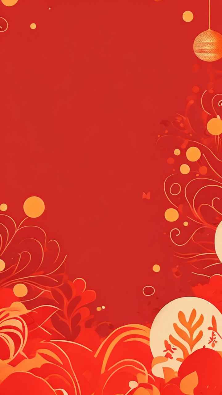 过年春节扭秧歌简约背景图 26