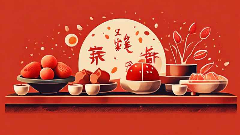 过年春节吃元宵简约插画 13