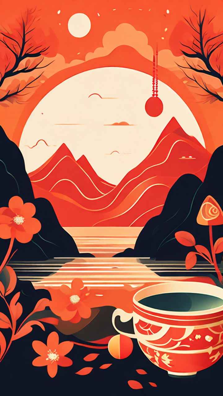 过年春节吃元宵简约插画 27