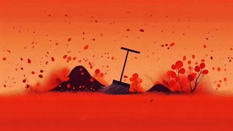 春节新春扫尘简约插画背景 10