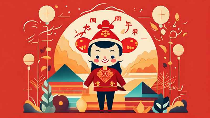 春节拜岁简约插画 11