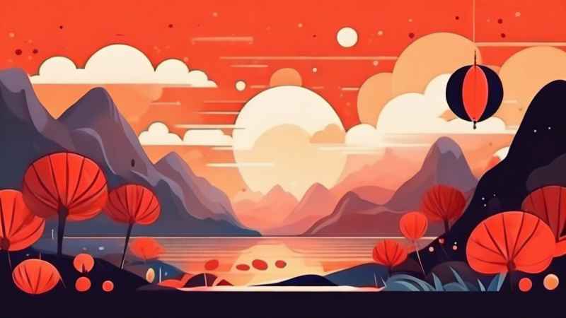 春节除夕简约背景 23