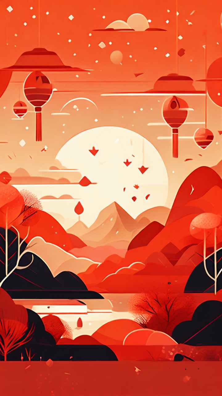春节除夕简约背景 38