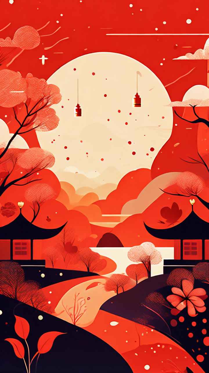 春节除夕简约背景 37