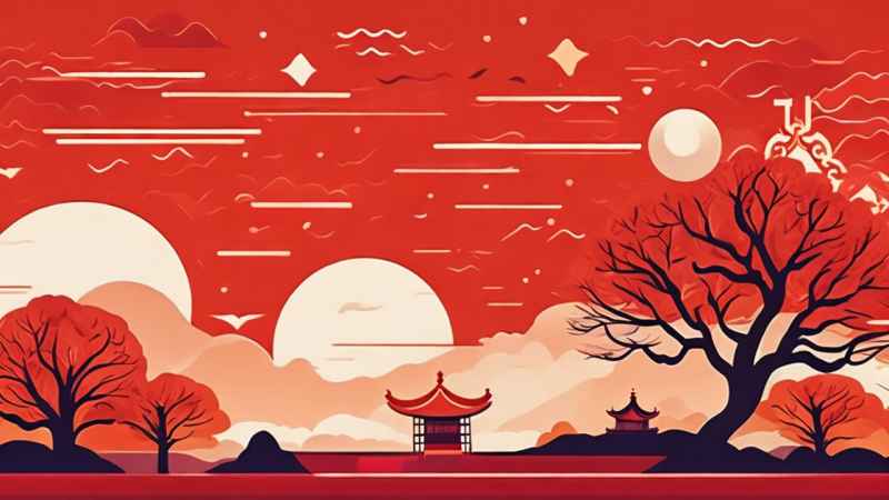 春节拜年守岁插画背景 4