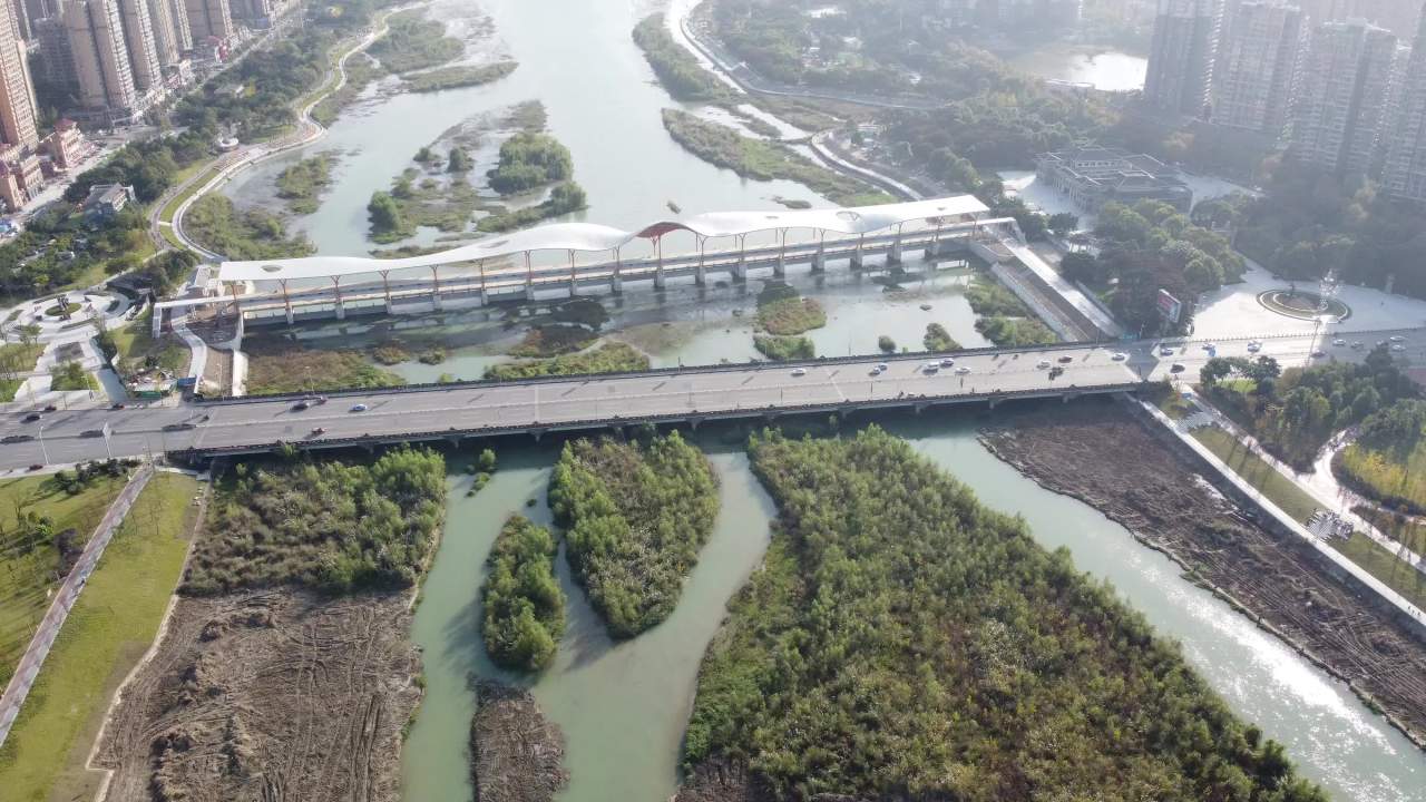 航拍绵远河 4