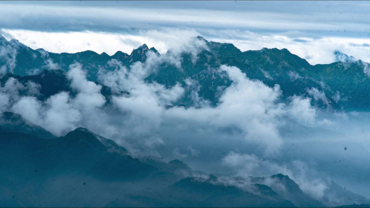 山脉 云雾 云海