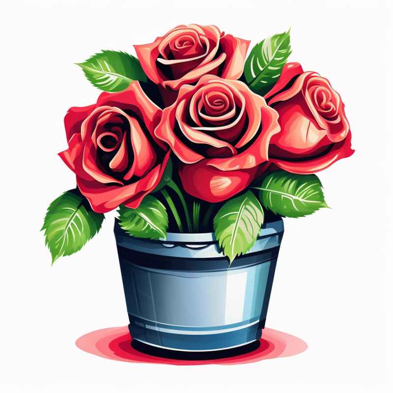 玫瑰花盆花 1