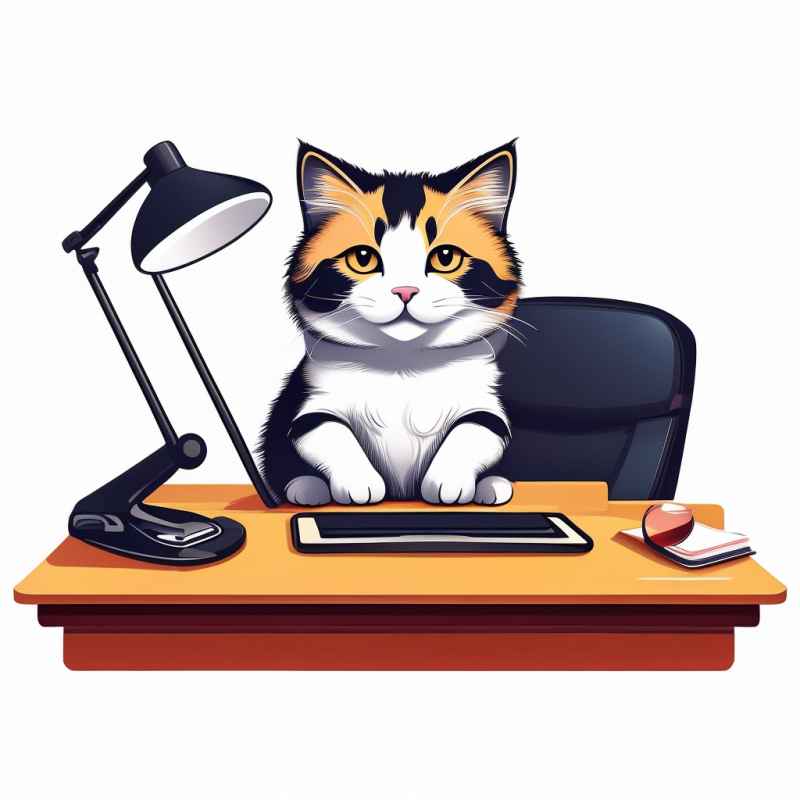 办公室勤劳的猫咪 4
