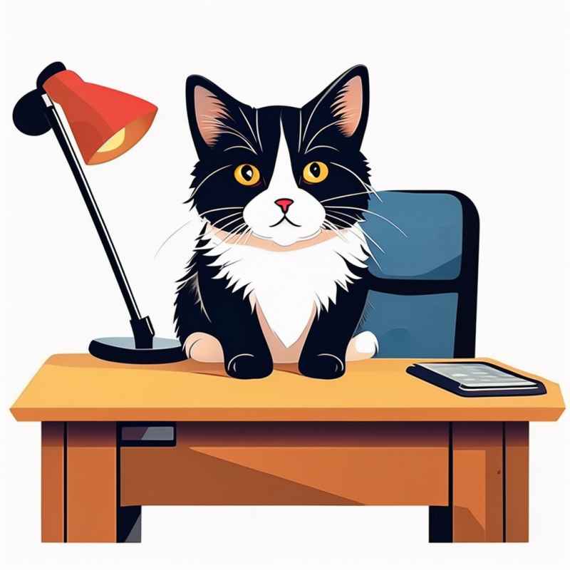 办公室勤劳的猫咪 14