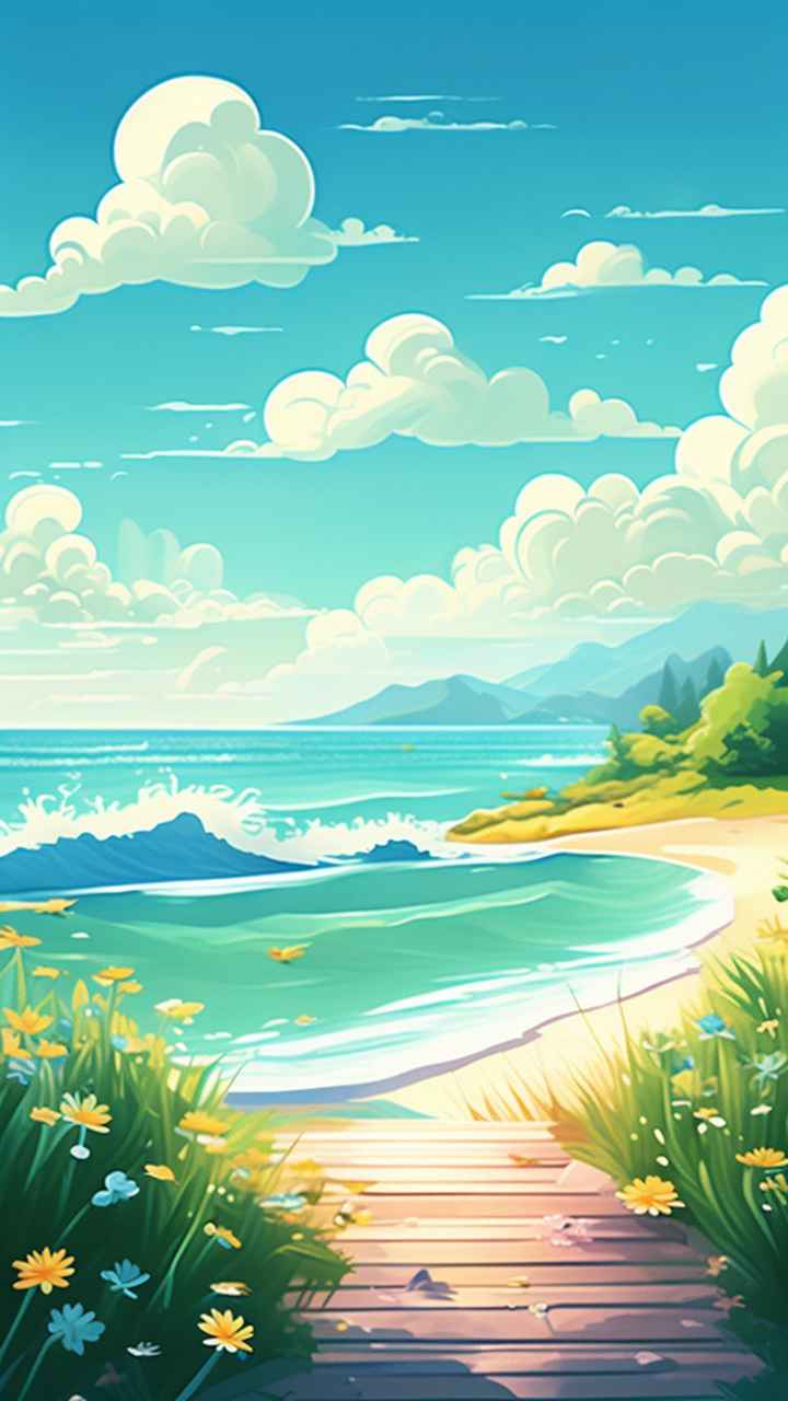 海边的插图梦幻般的自然田园风光 9