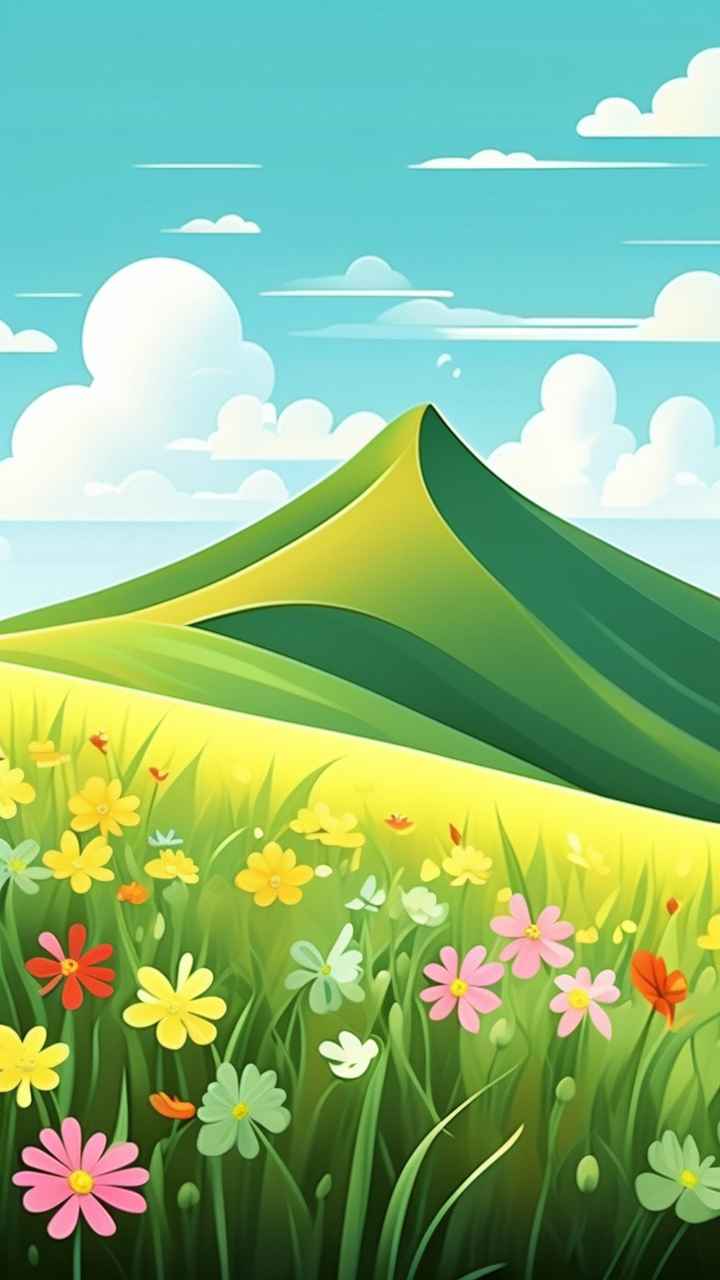 卡通花山与草在极简主义南方农村 47