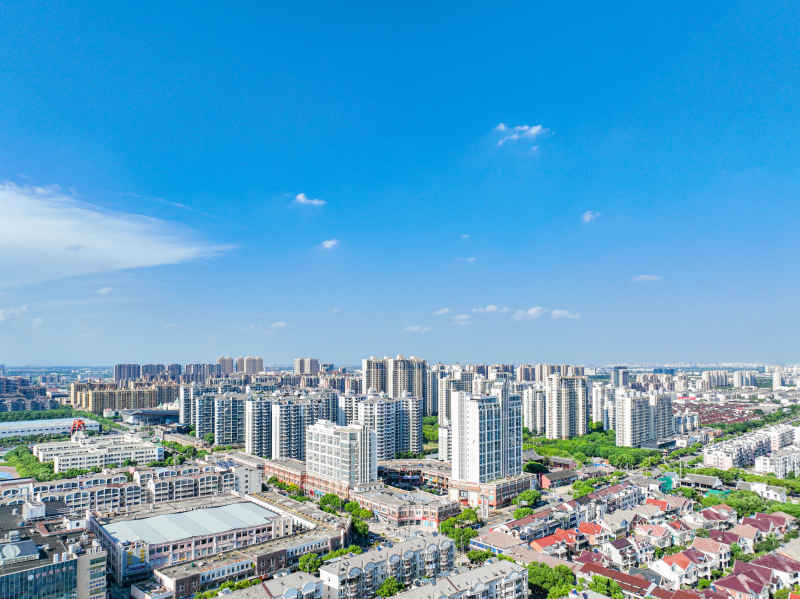 航拍昆山城市风光建筑大景 79