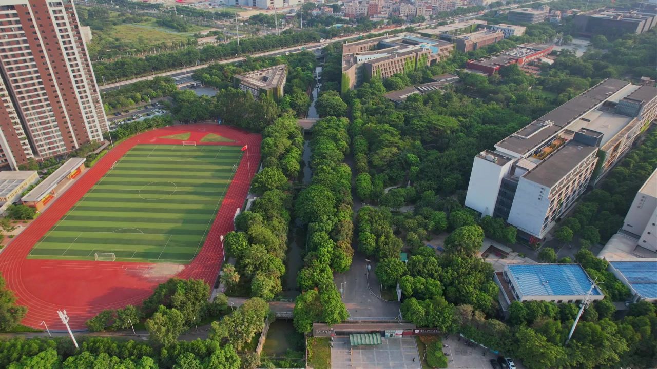 航拍厦门工学院景观