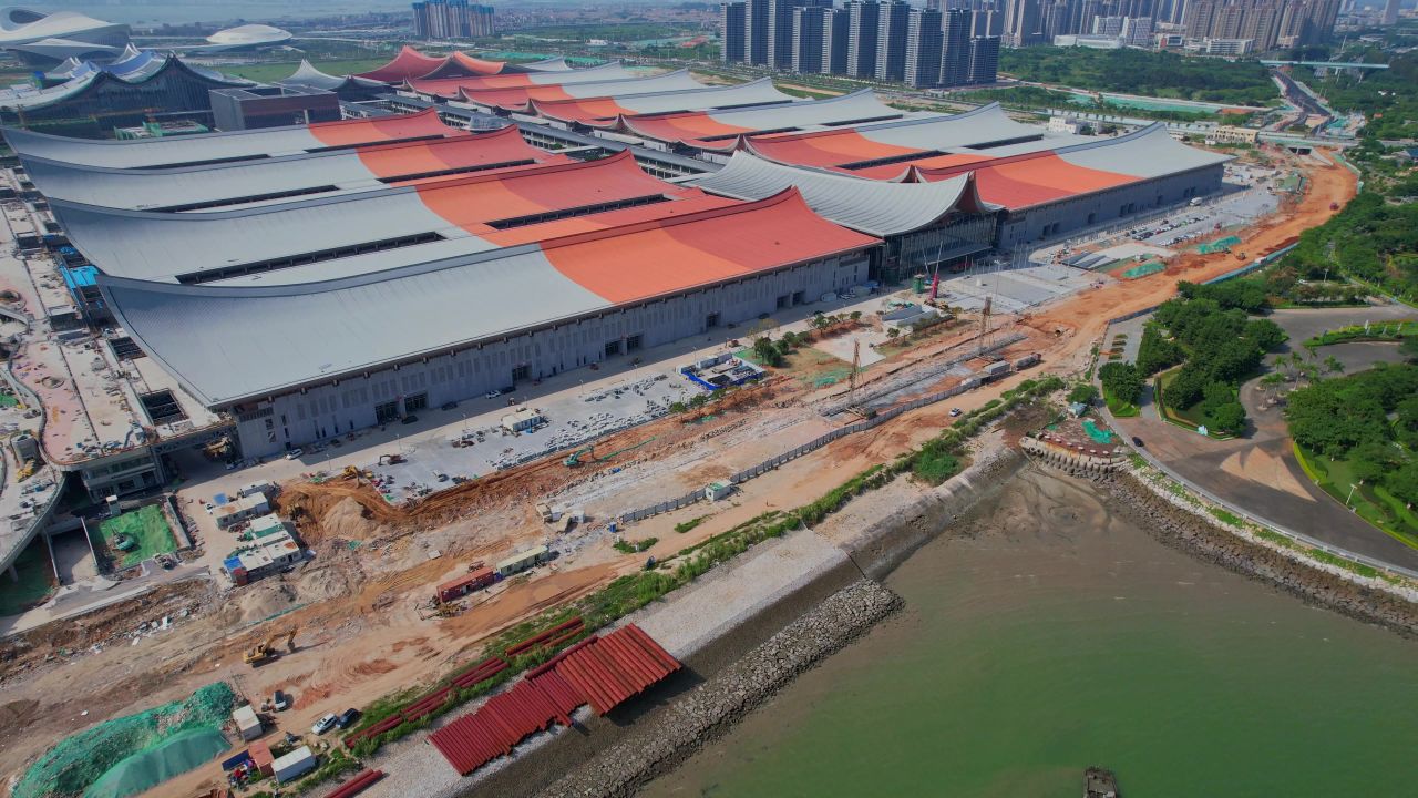 航拍厦门国际博览中心