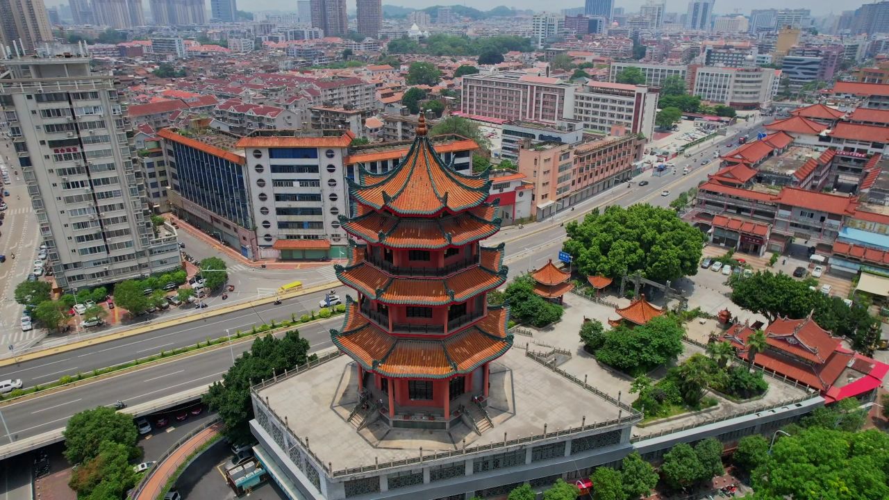 航拍漳州八卦楼景观