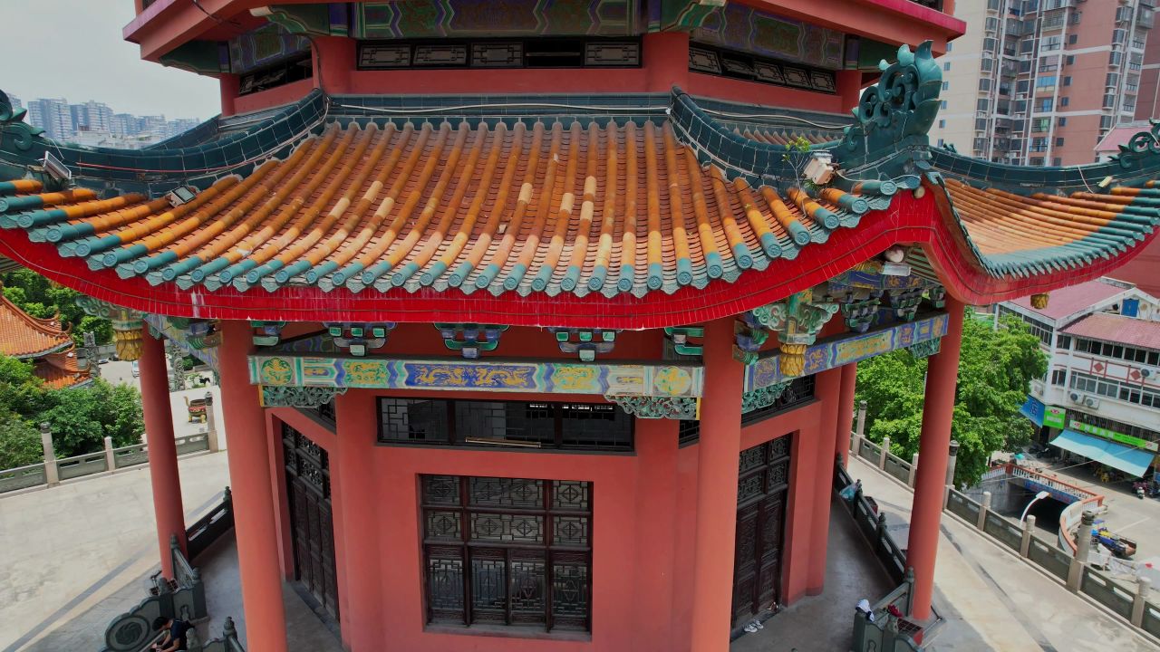 航拍漳州八卦楼景观