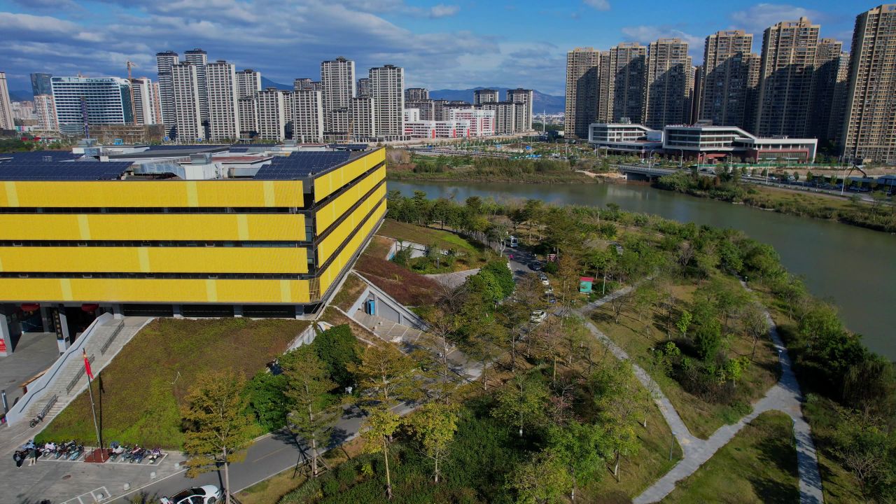 航拍莆田市图书馆