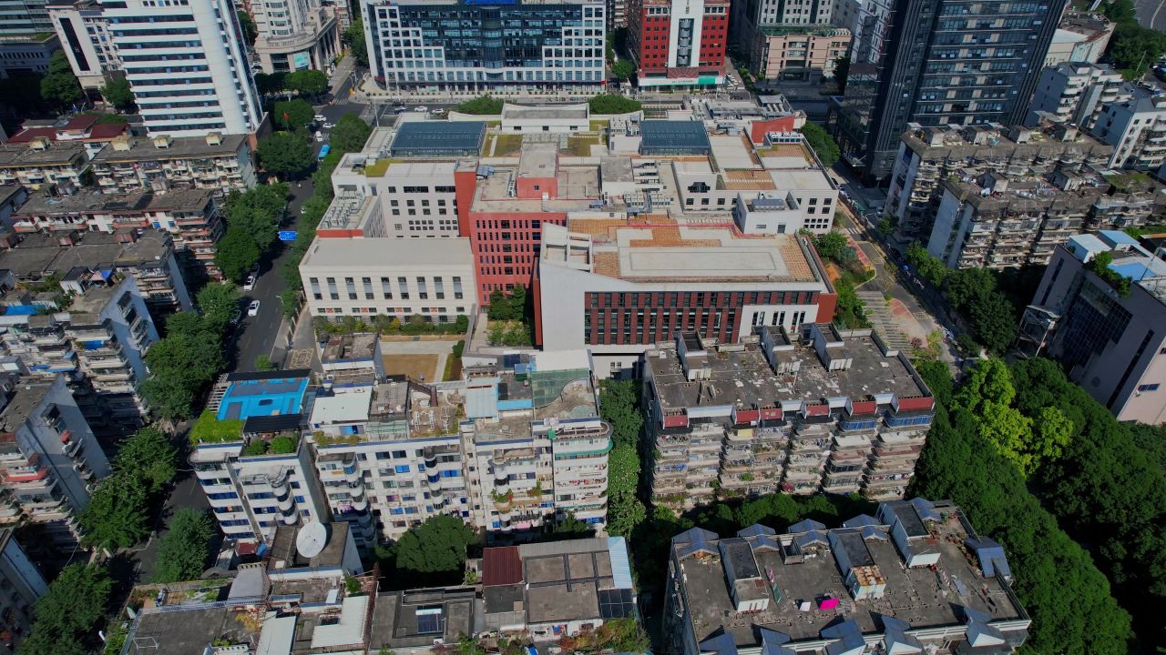 航拍福建省图书馆