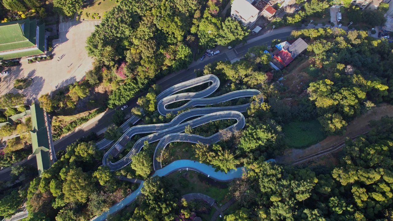 航拍福州福道景观