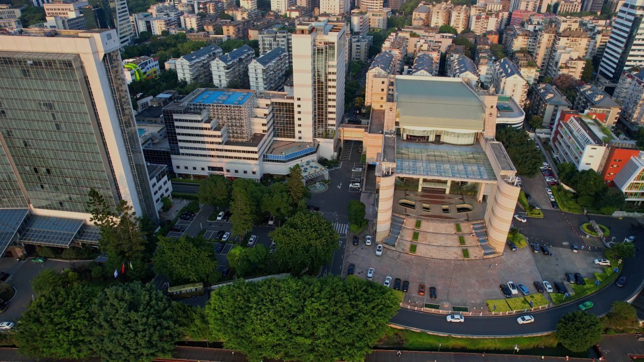 航拍福建会堂景观