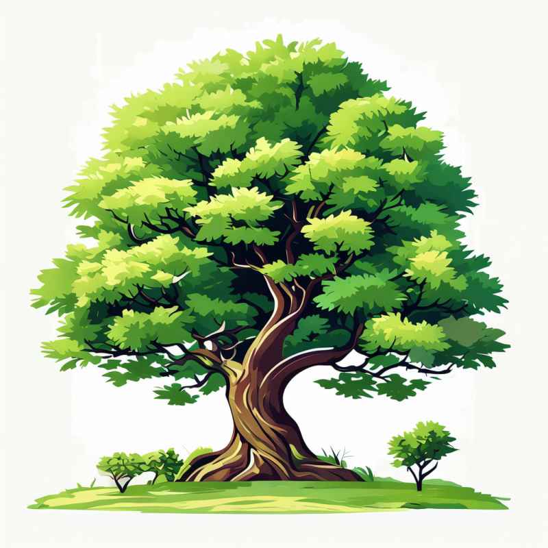 绿色植物树木大树园林景 6