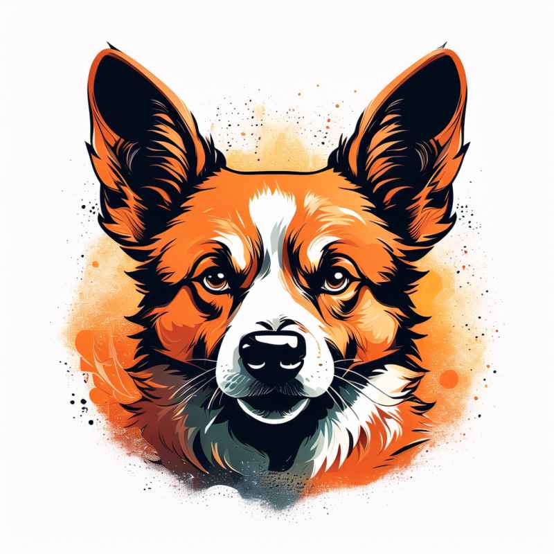 狗头高清元素插画 8
