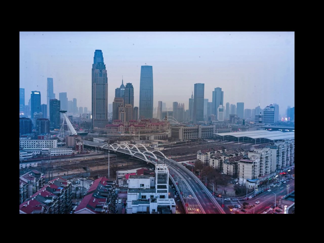 天津津湾广场回形延时切片